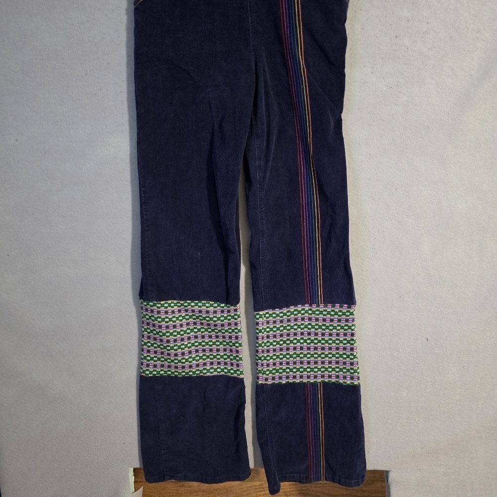 Modcloth Womens Rainbow With Me Corduroy Denim Overalls Size 8 - Picture 7 of 10